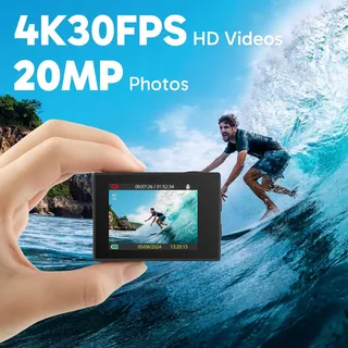 AKASO Actiecamera 4K 20MP WiFi Onderwater 170 LCD Afstandsbediening — miniatuur 2