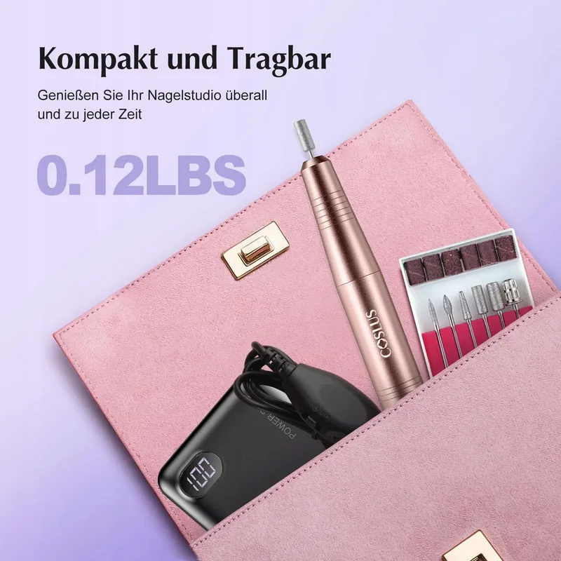 COSLUS Nagelfrees 20000 RPM Verstelbaar Rosé Goud — foto 7