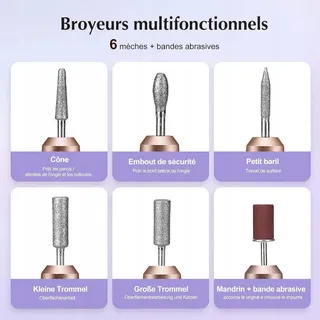 COSLUS Nagelfrees 20000 RPM Verstelbaar Rosé Goud — miniatuur 6
