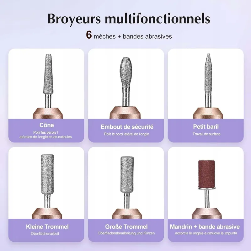 COSLUS Nagelfrees 20000 RPM Verstelbaar Rosé Goud — foto 6
