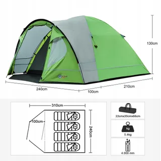 PORTAL Koepeltent 3-4 Personen Waterdicht Camping Festivals