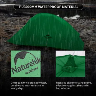 NATUREHIKE Cloud Up 1 Ultralichte Tent 4 Seizoenen Groen — miniatuur 5