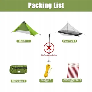 NIGHT CAT Ultralichte Tent Waterdicht 1-2 Personen Camping — miniatuur 3