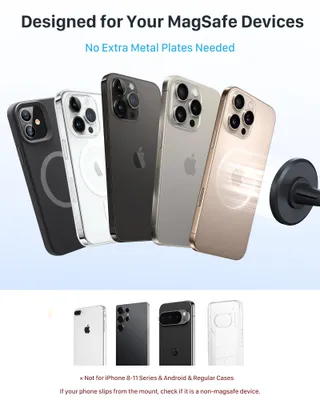 YOSH Magnetische Houder voor iPhone 16 15 14 13 12 Zonder Metalen Plaat — miniatuur 5