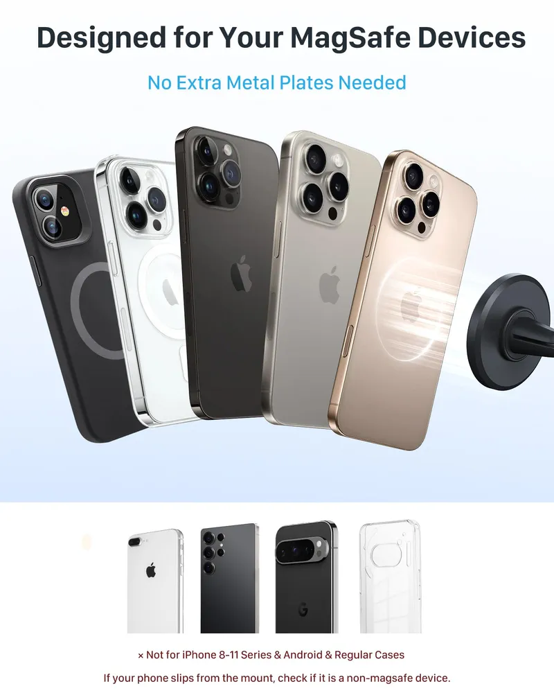 YOSH Magnetische Houder voor iPhone 16 15 14 13 12 Zonder Metalen Plaat — foto 5
