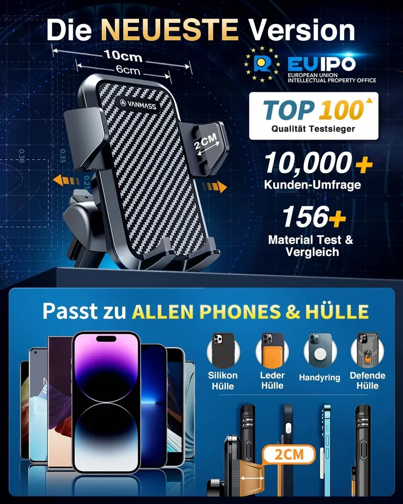 VANMASS Telefoonhouder Auto 4-in-1 — foto 2