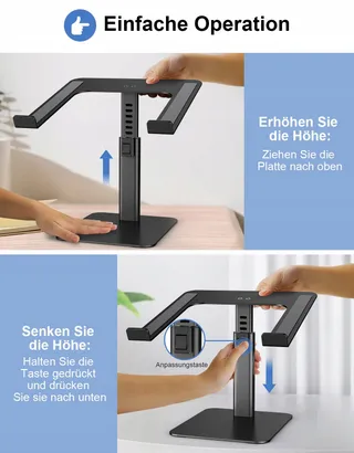 BABACOM Laptopstandaard Verstelbaar Aluminium Koelend 10-16 Inch — miniatuur 3