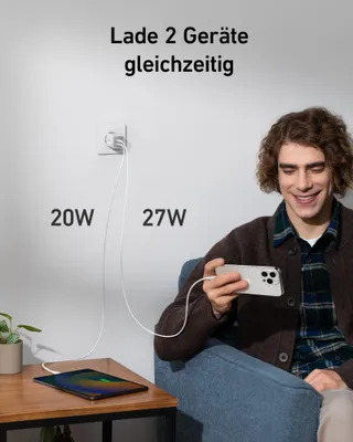 ANKER USB C Oplader 47W GaN 523 Nano 3 Snelladen — miniatuur 2