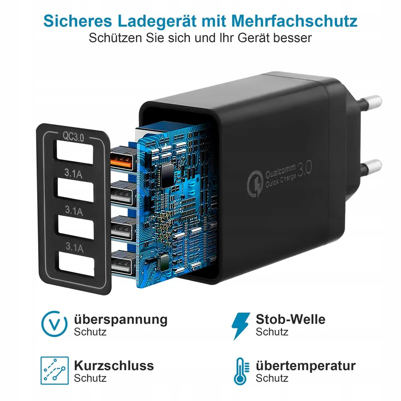 KAIMENGLONG USB Lader 2 Stuks 33W Quick Charge 3.0 — foto 5