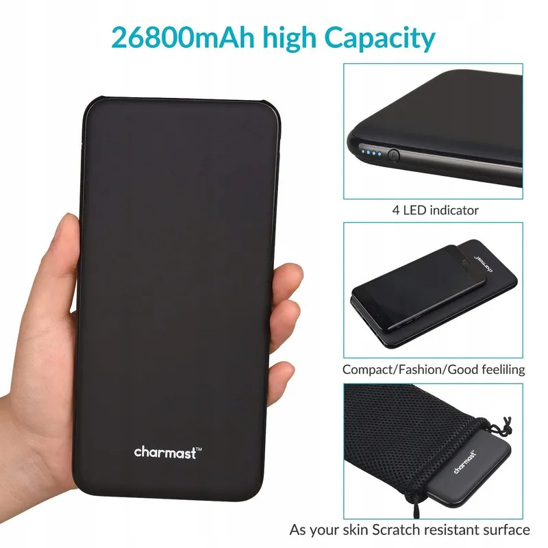 Charmast Powerbank 26800mAh Draagbaar USB C — foto 8