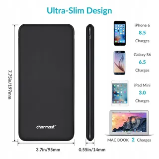 Charmast Powerbank 26800mAh Draagbaar USB C — miniatuur 5