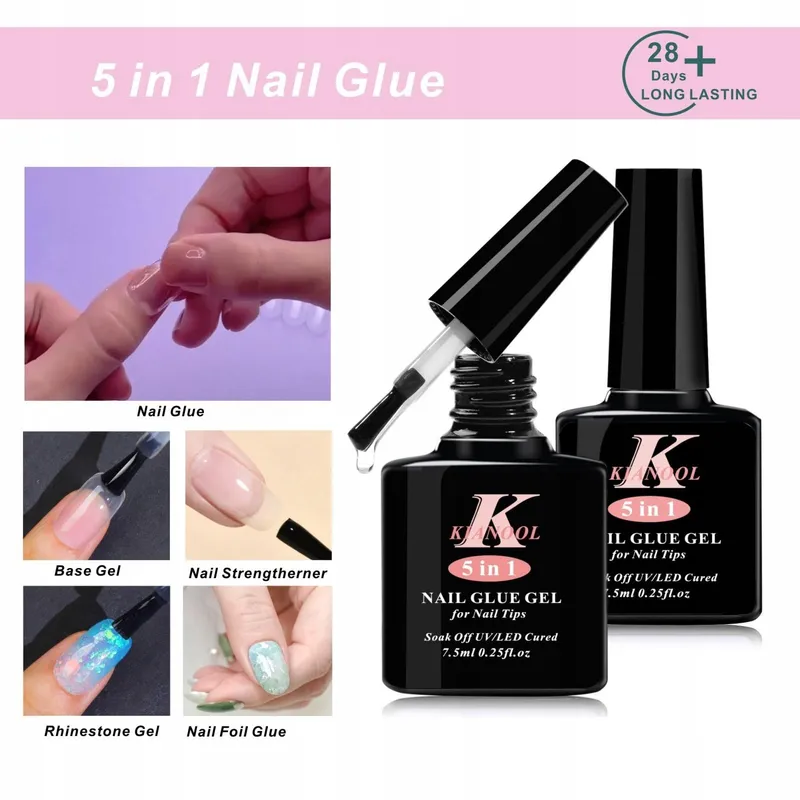 Nageltips en Gellijm Set 552 Stuks Full Cover Amandel Tips — foto 3