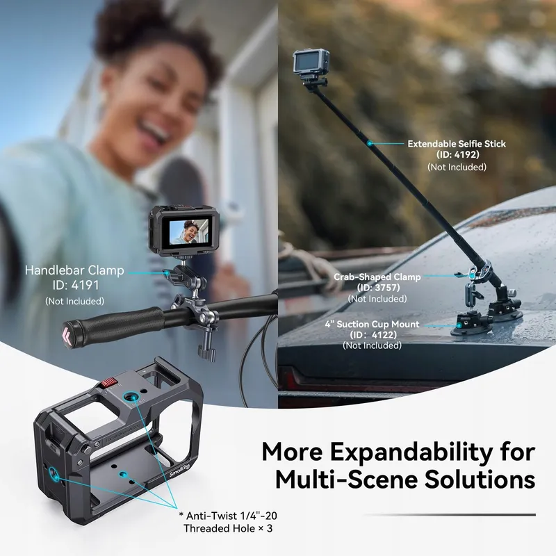 SMALLRIG Kooi DJI Osmo Action 5/4/3 Compatibel met DJI Mic — foto 7
