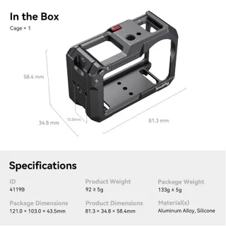 SMALLRIG Kooi DJI Osmo Action 5/4/3 Compatibel met DJI Mic — miniatuur 8