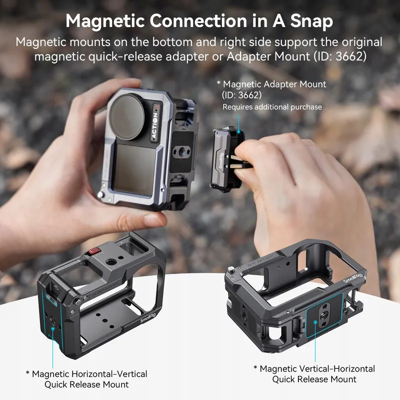 SMALLRIG Kooi DJI Osmo Action 5/4/3 Compatibel met DJI Mic — foto 5