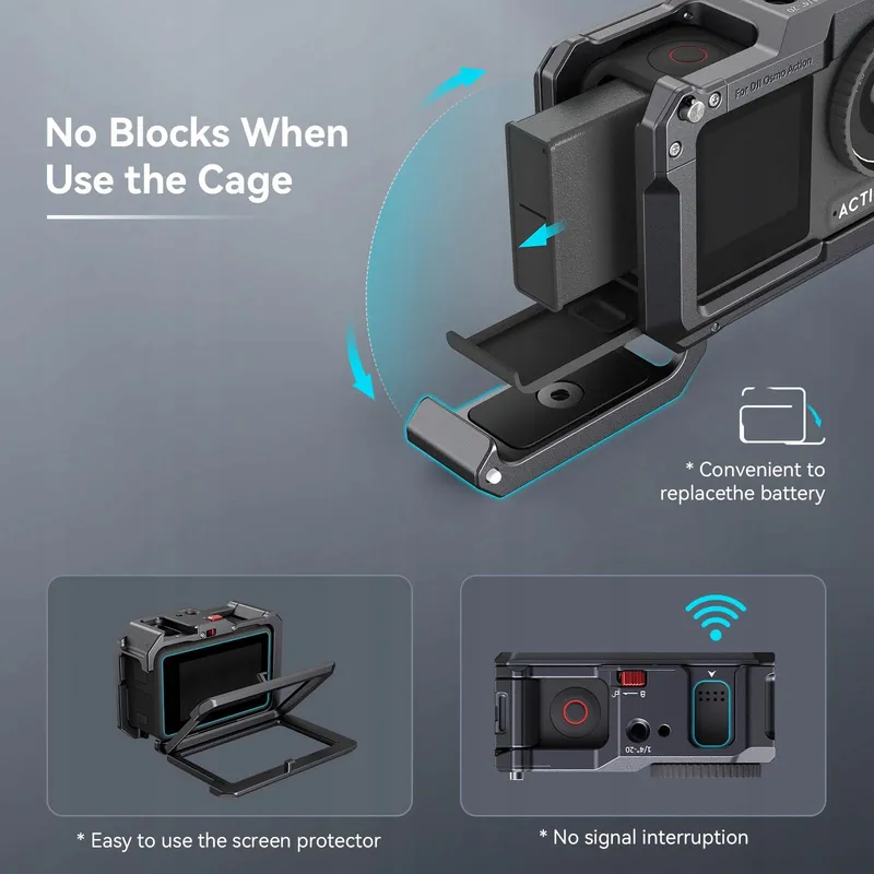 SMALLRIG Kooi DJI Osmo Action 5/4/3 Compatibel met DJI Mic — foto 3