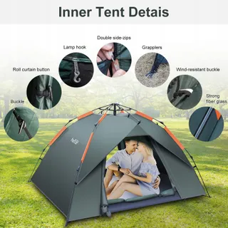 AMFLIP Automatische Tent 2 Personen Pop Up Waterdicht — miniatuur 3