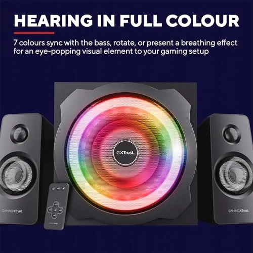 TRUST GAMING GXT 629 Tytan 2.1 Speakers RGB LED Subwoofer 120W — foto 4