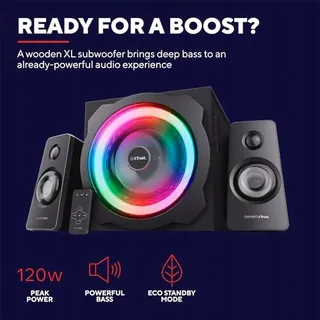 TRUST GAMING GXT 629 Tytan 2.1 Speakers RGB LED Subwoofer 120W — miniatuur 3