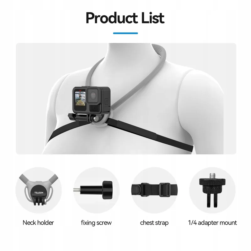 TELESIN SE 2.0 Nekhouder Draaibaar GoPro DJI Insta360 — foto 8