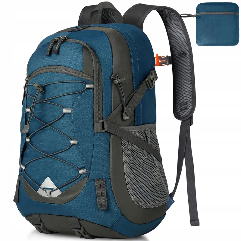 IGOLUMON Wandelrugzak 40L Waterdicht Licht Opvouwbaar Blauw — foto 1