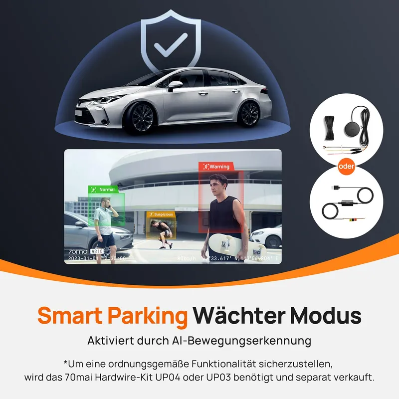70MAI A810 Dashcam 4K HDR Dual 128GB STARVIS GPS WiFi ADAS — foto 5