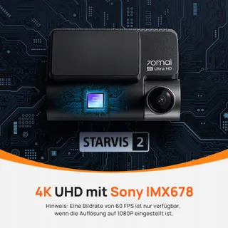 70MAI A810 Dashcam 4K HDR Dual 128GB STARVIS GPS WiFi ADAS — miniatuur 3