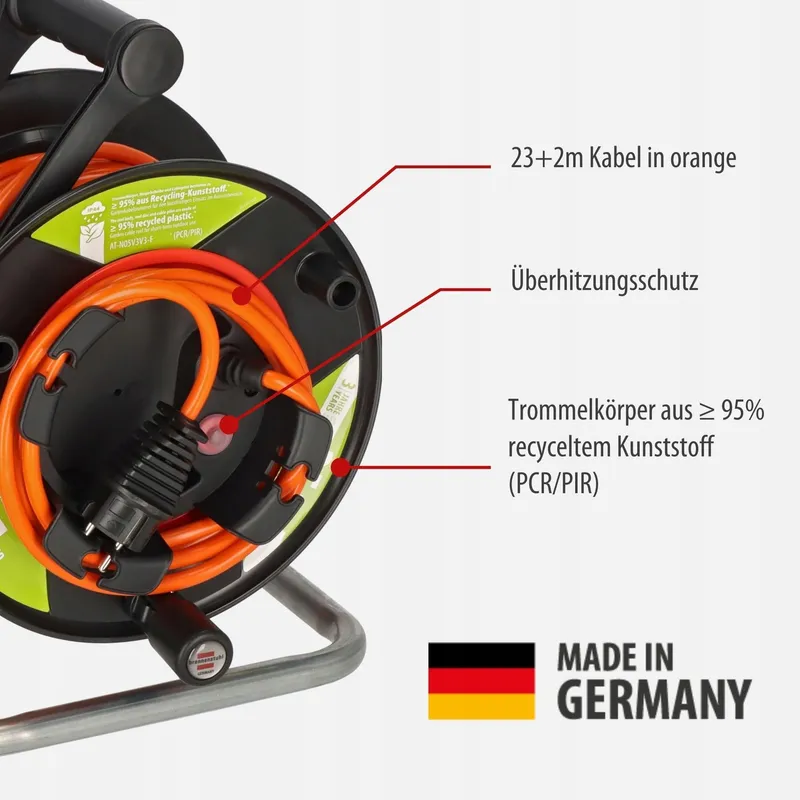 BRENNENSTUHL Garant Tuinkabelhaspel IP44 25m Gerecycled Buiten Duitsland — foto 2