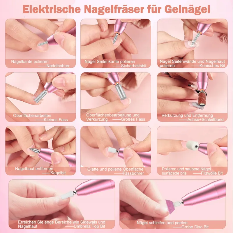 NAILGIRLS Elektrische Nagelfrees 11-in-1 35000rpm — foto 7
