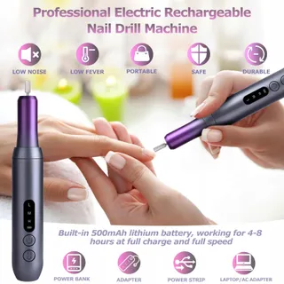 EVILTO Draadloze Nagelfrees Manicure Pedicure Set — miniatuur 5