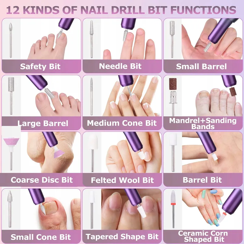 EVILTO Draadloze Nagelfrees Manicure Pedicure Set — foto 2