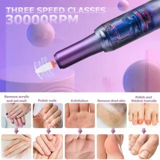 EVILTO Draadloze Nagelfrees Manicure Pedicure Set — miniatuur 4