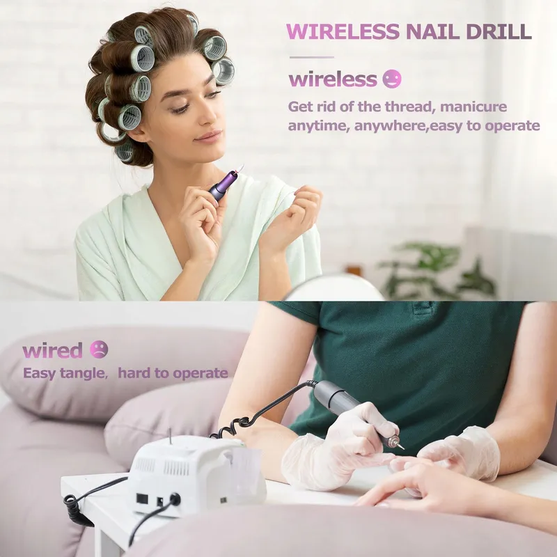 EVILTO Draadloze Nagelfrees Manicure Pedicure Set — foto 6