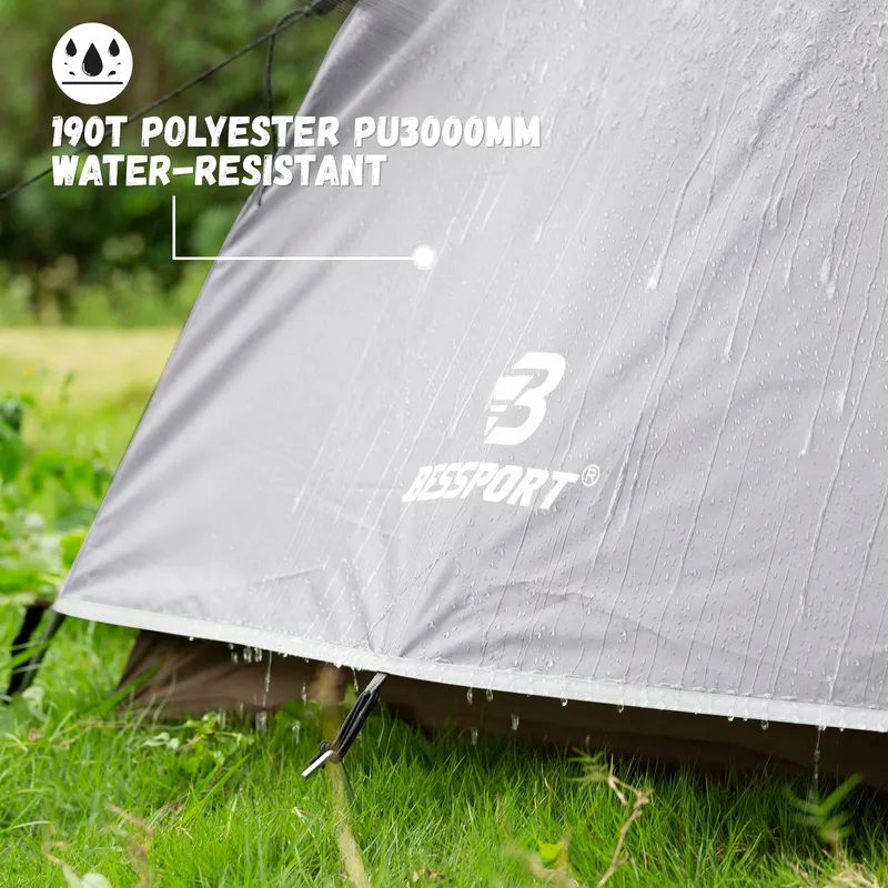 BESSPORT Camping Tent 2 Personen Licht Waterdicht 4 Seizoenen — foto 5