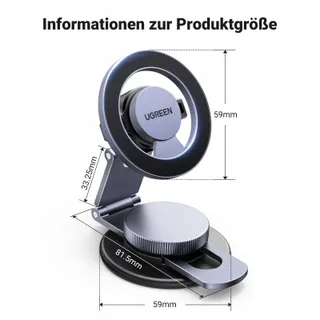 UGREEN MagSafe Autohouder 360° iPhone 16-12 — miniatuur 9