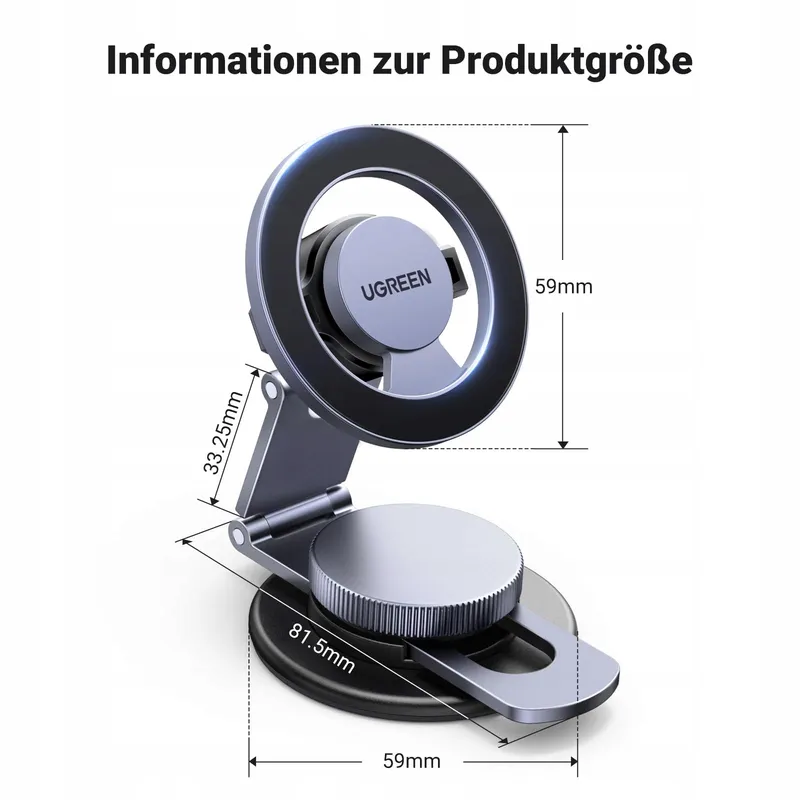 UGREEN MagSafe Autohouder 360° iPhone 16-12 — foto 9