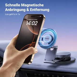 UGREEN MagSafe Autohouder 360° iPhone 16-12 — miniatuur 3