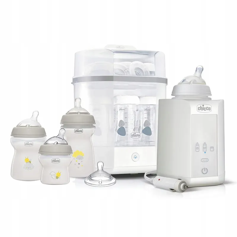 CHICCO Starterset Sterilisator Flessenwarmer Siliconen Fles — foto 1