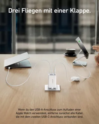 ANKER Nano II USB-C Oplader 65W 3-Poorts Snelladen — miniatuur 3