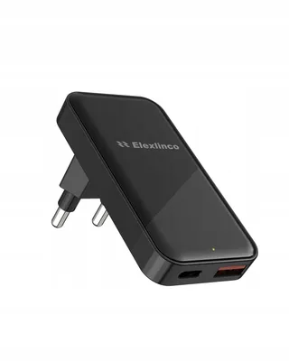 ELEXLINCO USB-C Oplader 35W 2-Poorts PD 3.0 Zwart — miniatuur 1