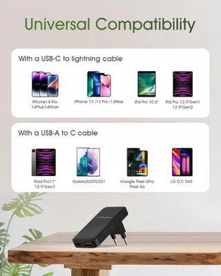 ELEXLINCO USB-C Oplader 35W 2-Poorts PD 3.0 Zwart — miniatuur 5