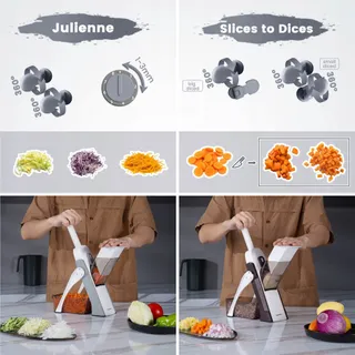 SUPMAKIN Verstelbare Mandoline Groente Aardappelsnijder — miniatuur 4