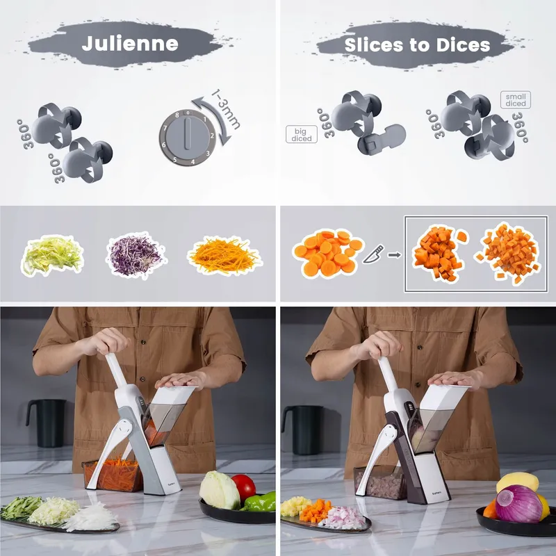 SUPMAKIN Verstelbare Mandoline Groente Aardappelsnijder — foto 4