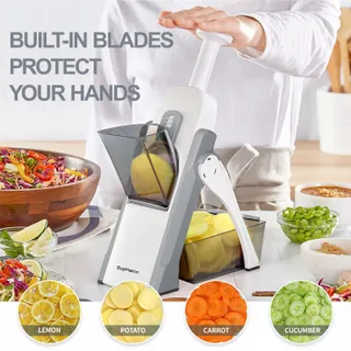 SUPMAKIN Verstelbare Mandoline Groente Aardappelsnijder — miniatuur 5
