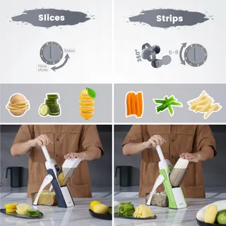 SUPMAKIN Verstelbare Mandoline Groente Aardappelsnijder — miniatuur 3