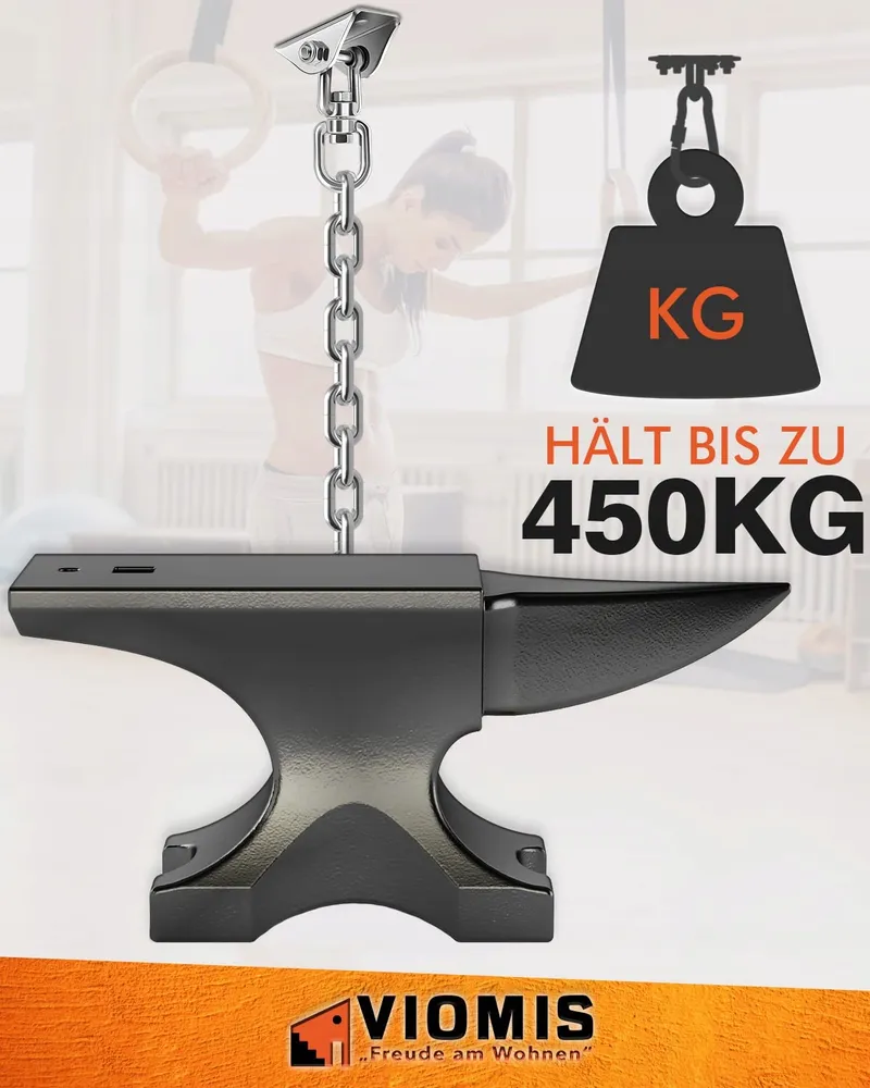 VIOMIS Plafondhaken Roestvrij Staal 360 450kg Beton Hout — foto 2
