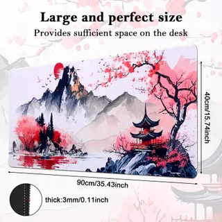 YIMOMOYI Grote Gaming Muismat 900x400mm Antislip Bureaumat — miniatuur 2