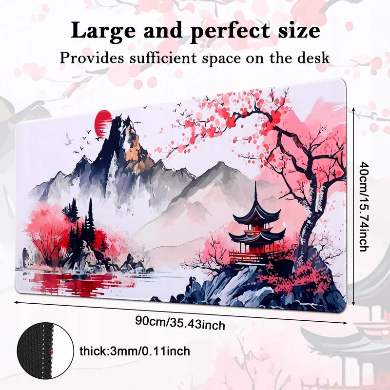 YIMOMOYI Grote Gaming Muismat 900x400mm Antislip Bureaumat — foto 2