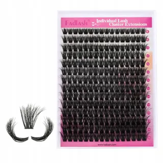FADLASH Wimperclusters 100D 0.07D Curl 3D Mix 8-16mm Beginners — miniatuur 6