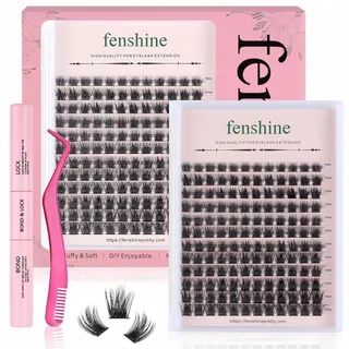 FENSHINE Cluster Wimpers Individueel Zacht C/D Krul 9-15mm Thuis — miniatuur 1